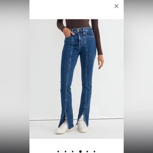 Skinny Flare Jeans in Sevier Wash: Seamed Edition